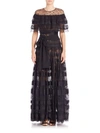 ELIE SAAB Paneled Lace Gown