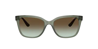 Vogue Eyewear Women's Sunglasses, Gradient Vo5520s In Green Gradient Brown