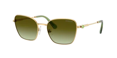 Swarovski Women's Sunglasses Sk7029 In Green Gradient Brown