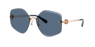 Tory Burch Geometric-frame Sunglasses In Dark Blue