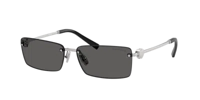 Tiffany & Co . 60mm Rectangular Sunglasses In Dark Grey