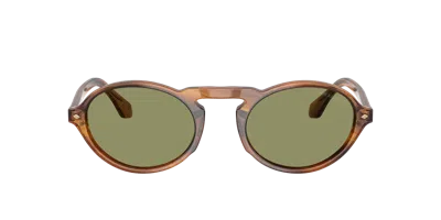 Giorgio Armani Oval Frame Sunglasses In Green