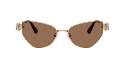Swarovski Sk 7003 400473 57mm Womens Irregular Sunglasses In Dark Brown