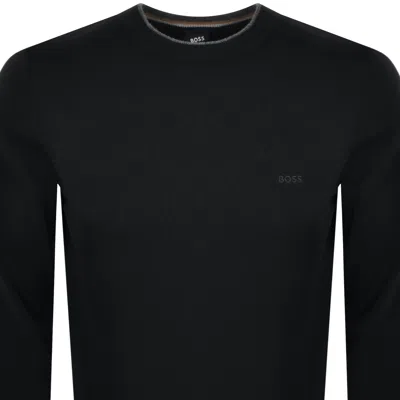 Hugo Boss Pacas-l Cotton Knit Sweater In Black