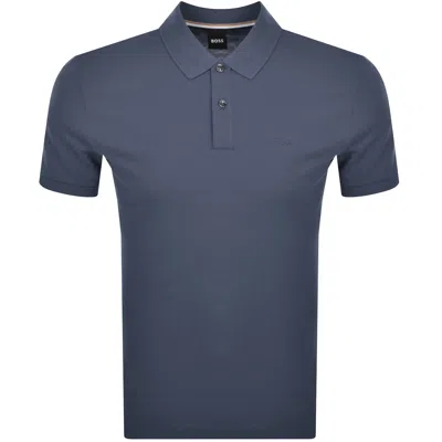 Shop Boss Business Boss Pallas Polo T Shirt Blue