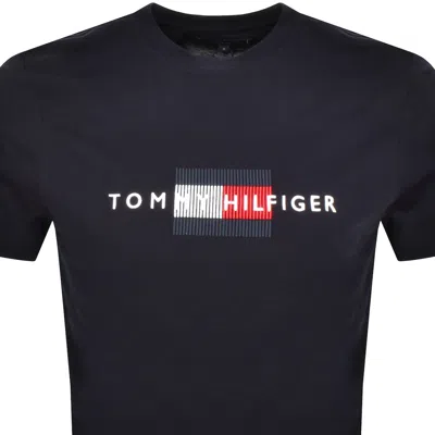 Tommy Hilfiger Regular Fit Logo T Shirt Navy In Navy
