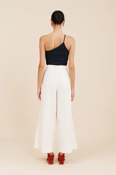 The Posse Axel One Shoulder Tank In Navy