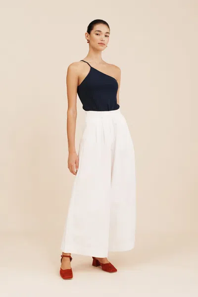 The Posse Axel One Shoulder Tank In Navy