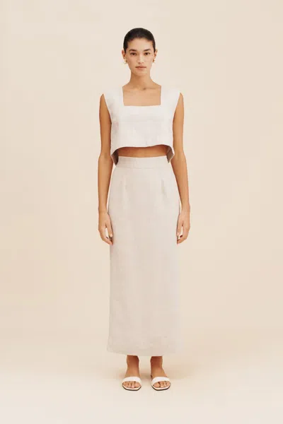 The Posse Caleb Crop Top In Natural