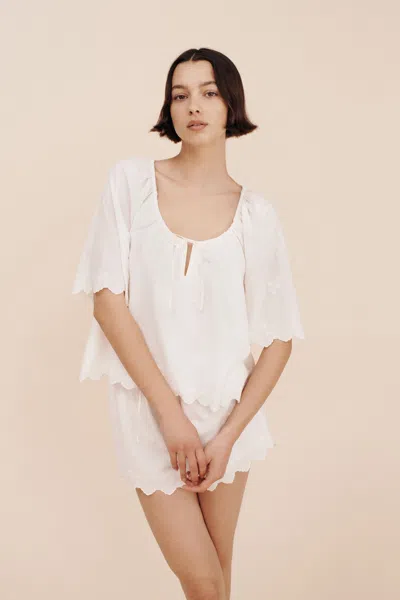 Shop The Posse Dahlia Top In Vintage White