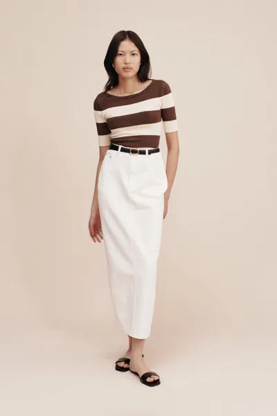 The Posse Theo Top In Chocolate Stripe