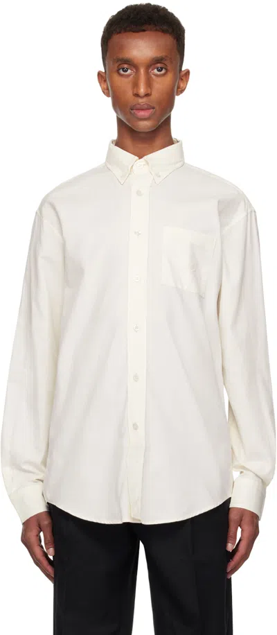 Shop Drôle De Monsieur Off-white 'la Chemise Oxford' Shirt