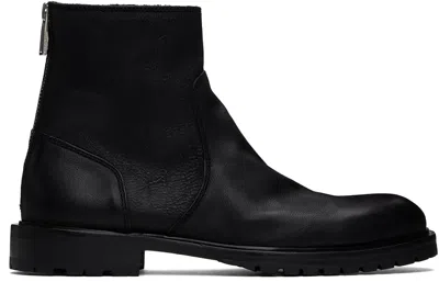 Ps By Paul Smith Zip-up Leather Boots In Black