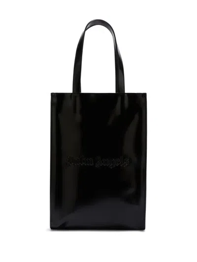 Shop Palm Angels Tote Bag With Logo In Black