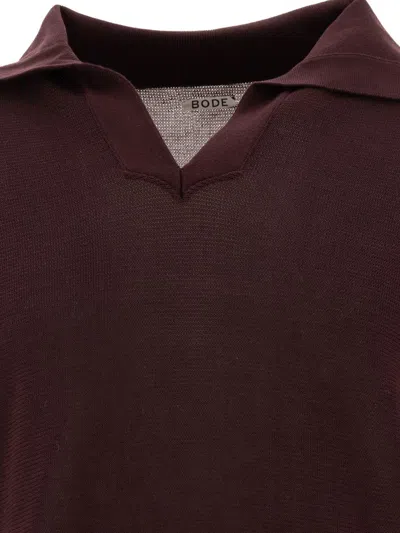 Shop Bode "boxy" Polo Shirt In Red