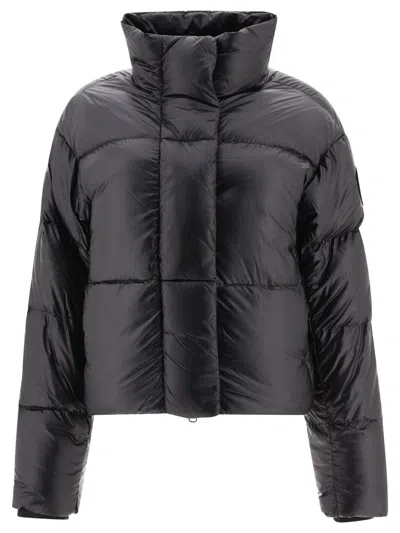 Canada Goose Womens Cypress Cropped Shell-down Puffer Jacket Black Xl In Black