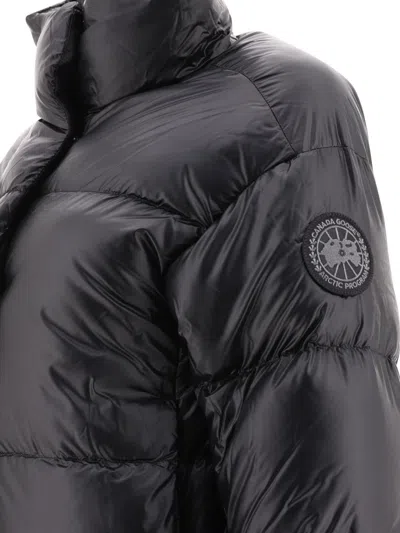 Canada Goose Womens Cypress Cropped Shell-down Puffer Jacket Black Xl In Black