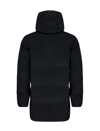 Herno New Impact Long Down Jacket With Hood In Black