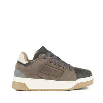 Shop Hogan Chamallow Taupe Sneakers In Gray