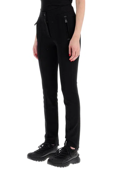 Shop Moncler Twill Twill Pants In Black