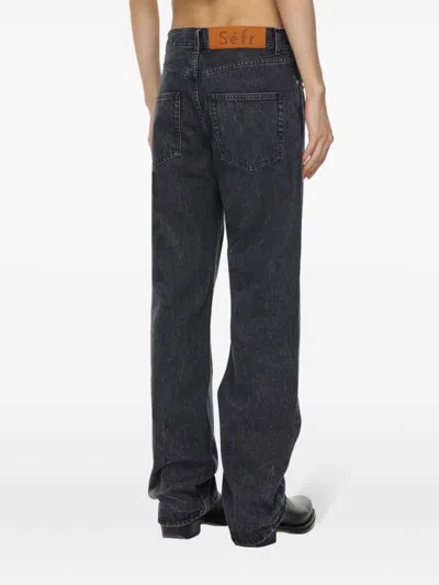 Séfr Black Classic Cut Jeans In 灰色