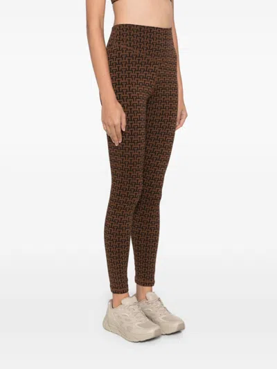 THE UPSIDE MONOGRAM-JACQUARD LEGGINGS 