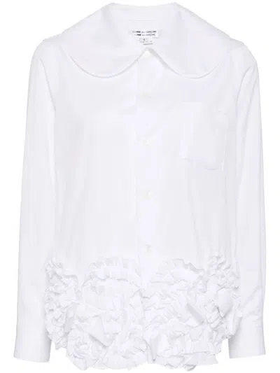 Shop Comme Des Garçons Comme Des Garçons Ruffle Shirt In 白色