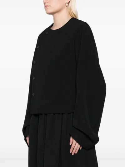 Comme Des Garçons Cropped Women's Jacket Long Sleeves In 黑色