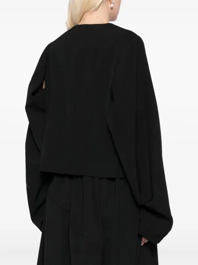 Comme Des Garçons Cropped Women's Jacket Long Sleeves In 黑色