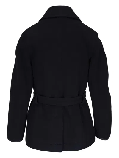 Vince Double-breasted Blazer In 黑色