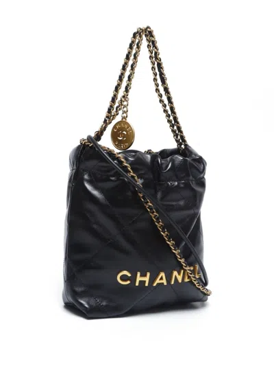 Pre-owned Chanel 2022 Mini Two-way Bag In 黑色