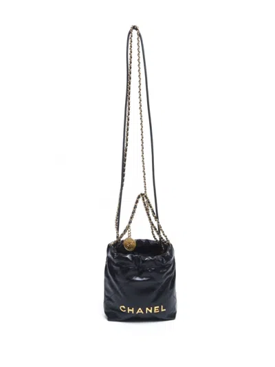 Pre-owned Chanel 2022 Mini Two-way Bag In 黑色