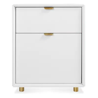 Blu Dot Dang File Pedestal In White