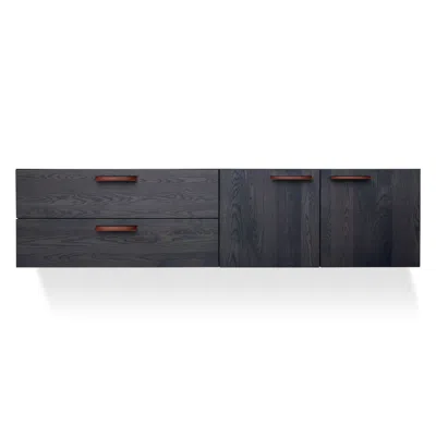 Blu Dot Shale 2 Door / 2 Drawer Wall-mounted Cabinet In Smoke