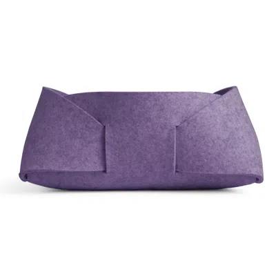 Blu Dot Double Tuck Medium Felt Basket In Lilac