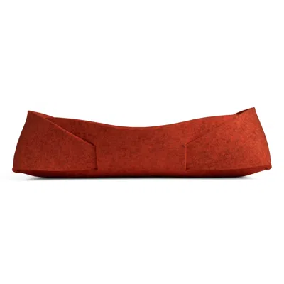 Blu Dot Double Tuck Small Felt Basket In Tomato