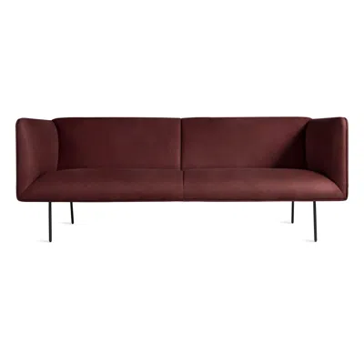 Blu Dot Dandy Leather Sofa In Oxblood Leather