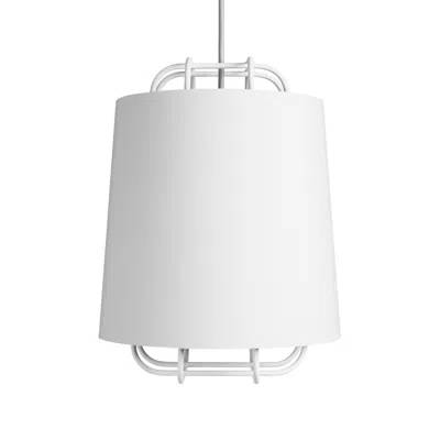 Blu Dot Perimeter Small Pendant Light In White/white