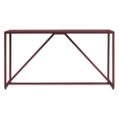 Shop Blu Dot Strut Medium Table In Oxblood