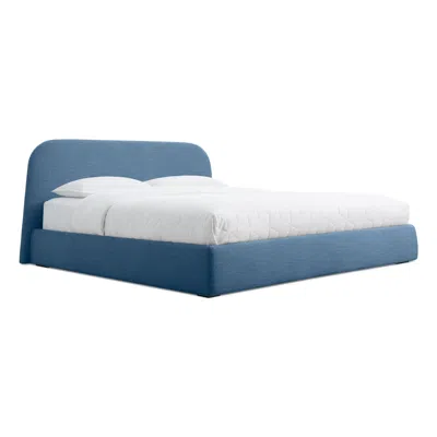 Blu Dot Lid King Storage Bed In Vesper Marine Blue