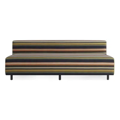 Blu Dot 9 Yard Outdoor 72" Armless Sofa In Sunbrella Stripe