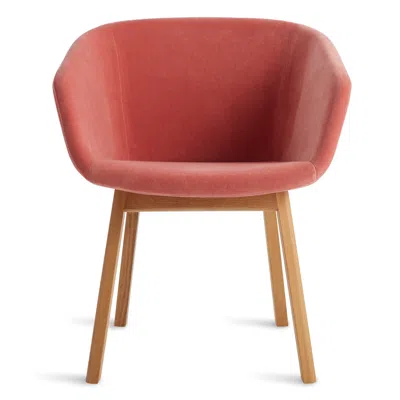 Blu Dot Host Velvet Dining Chair In Ablin Velvet/white Oak