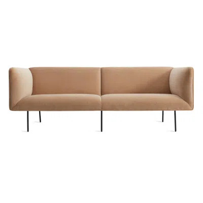 Blu Dot Dandy 96" Velvet Sofa In Camel Velvet