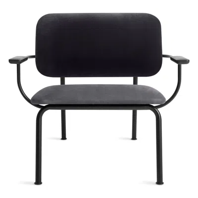 Blu Dot Method Lounge Chair In Skidway Ink/ink Leather