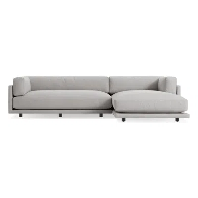 Blu Dot Sunday Small Sofa W/ Right Chaise In Agnew Grey