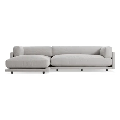 Blu Dot Sunday Small Sofa W/ Left Chaise In Agnew Grey