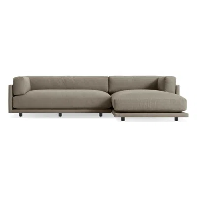 Blu Dot Sunday Small Sofa W/ Right Chaise In Sanford Black