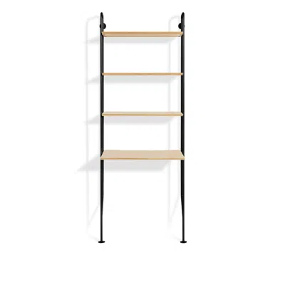 Blu Dot Hitch Bookcase And Desk In Black/white Oak