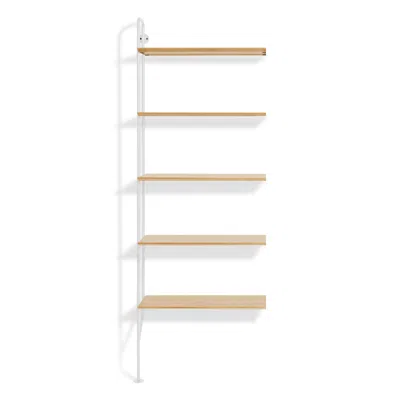 Blu Dot Hitch Add-on Bookcase In White/white Oak