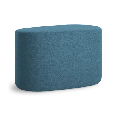 Blu Dot Swole Medium Ottoman In Vesper Marine Blue